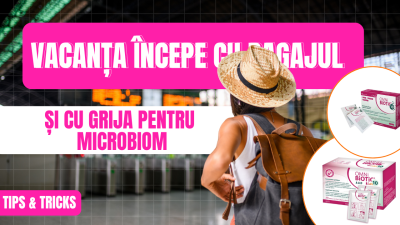 Vacanța începe cu bagajul... și cu grija pentru microbiom. De ce merită să ai la tine Omni-Biotic® 10 și Omni-Biotic® 10 Kids