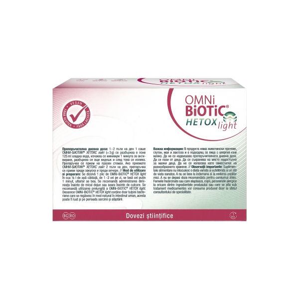 Omni Biotic Hetox Light, 30 plicuri, Institut Allergosan