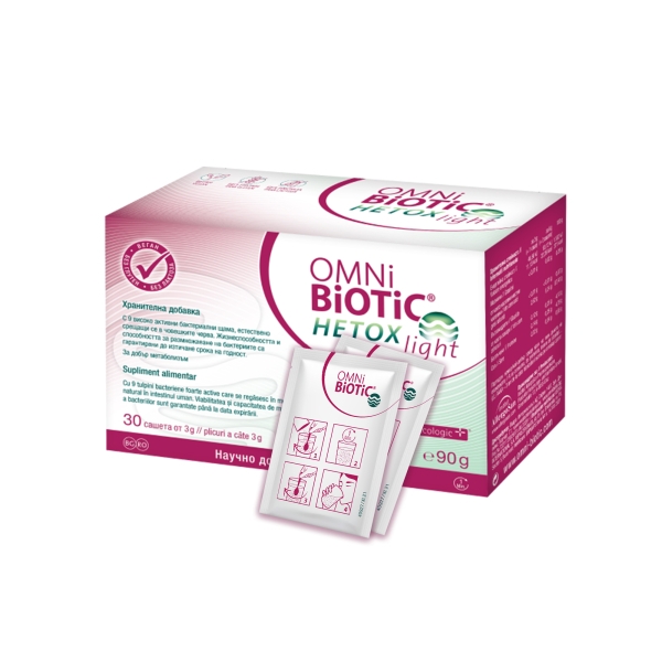 Omni Biotic Hetox Light, 30 plicuri, Institut Allergosan